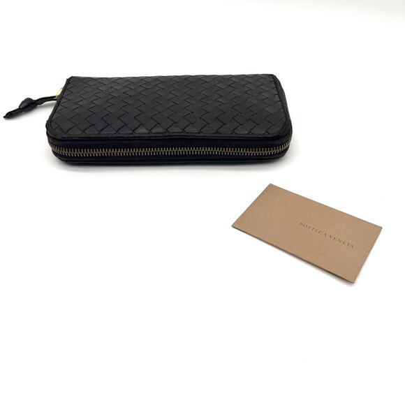 BOTTEGA VENETA Intrecciato Woven Leather Zip-Around Long Wallet - Picture 6 of 15
